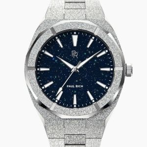 Paul Rich Luxury Frosted Star Dust Astral Aura Silver 45mm Quartz Watch